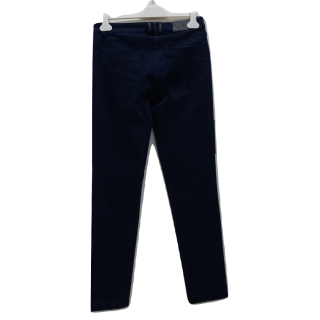 Calças de Ganga com Aplicações de Ecopele nos Bolsos