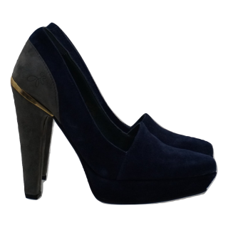 Sapatos de Salto Alto Bicolor