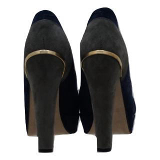 Sapatos de Salto Alto Bicolor