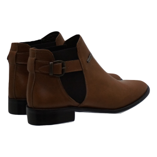 Botins Camel Salto Baixo e Fivela