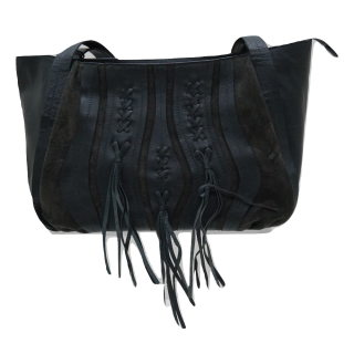 Carteira de Pele Tosca Blu com Franjas