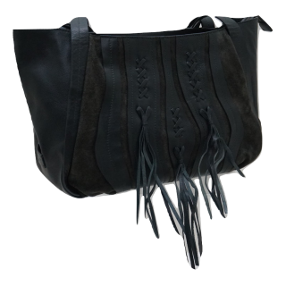Carteira de Pele Tosca Blu com Franjas