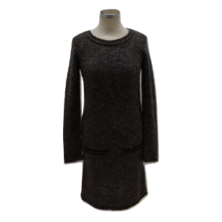 Vestido de Malha Castanho Peter Murray