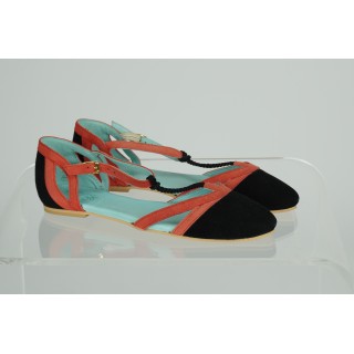 Sapatos rasos bi-color - Fabricado em Portugal