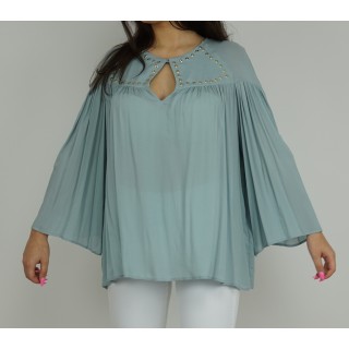 Túnica Manga Comprida com aplicações Anna Rita N