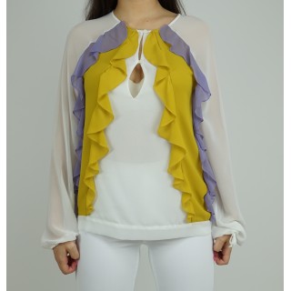 Túnica com folhos coloridos Anna Rita N