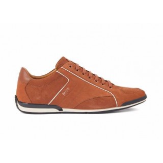 Sapatilhas em pele Camel Hugo Boss