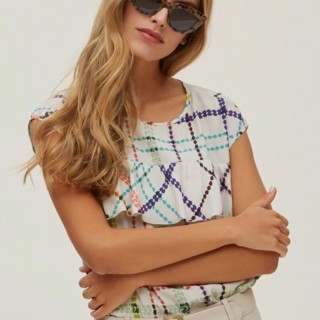 Túnica multicolor com folho OKY