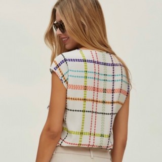 Túnica multicolor com folho OKY