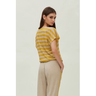 Túnica de riscas com linho Oky