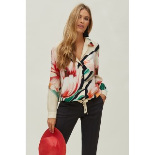 Blusa padrão floral OKY
