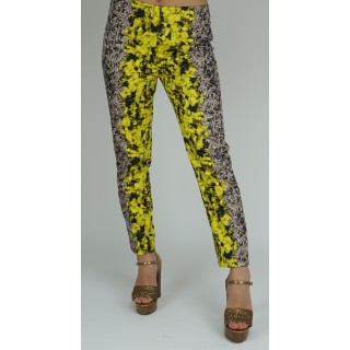 Calças padrão floral OKY