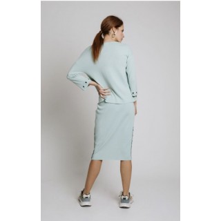 Camisola de malha PISONERO com decote em V e aplicações