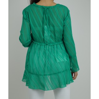 Túnica Verde com folhos Patrizia Pepe