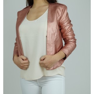 Casaco Rosa Pele Sintética Silvian Heach