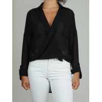 Túnica fluída preta Silvian Heach