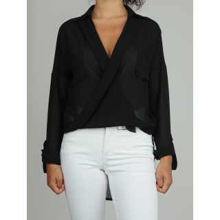 Túnica fluída preta Silvian Heach