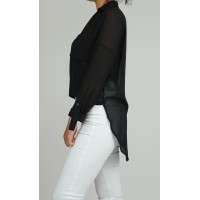 Túnica fluída preta Silvian Heach