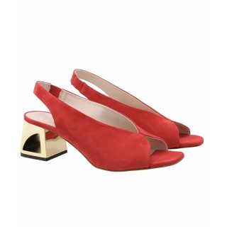 Sapatos com salto dourado Tosca Blu