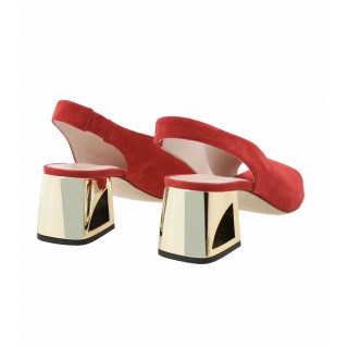 Sapatos com salto dourado Tosca Blu