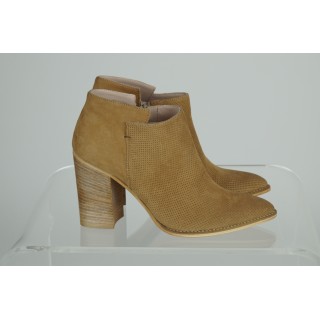 Botins camel com salto Tosca Blu