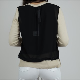 Conjunto de malha de algodão Twin Set