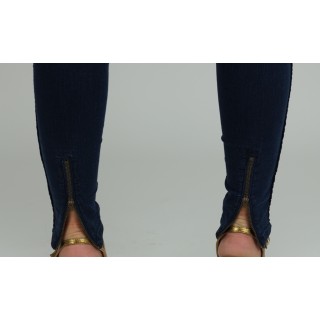 Calças justas de ganga com fechos Twin Set